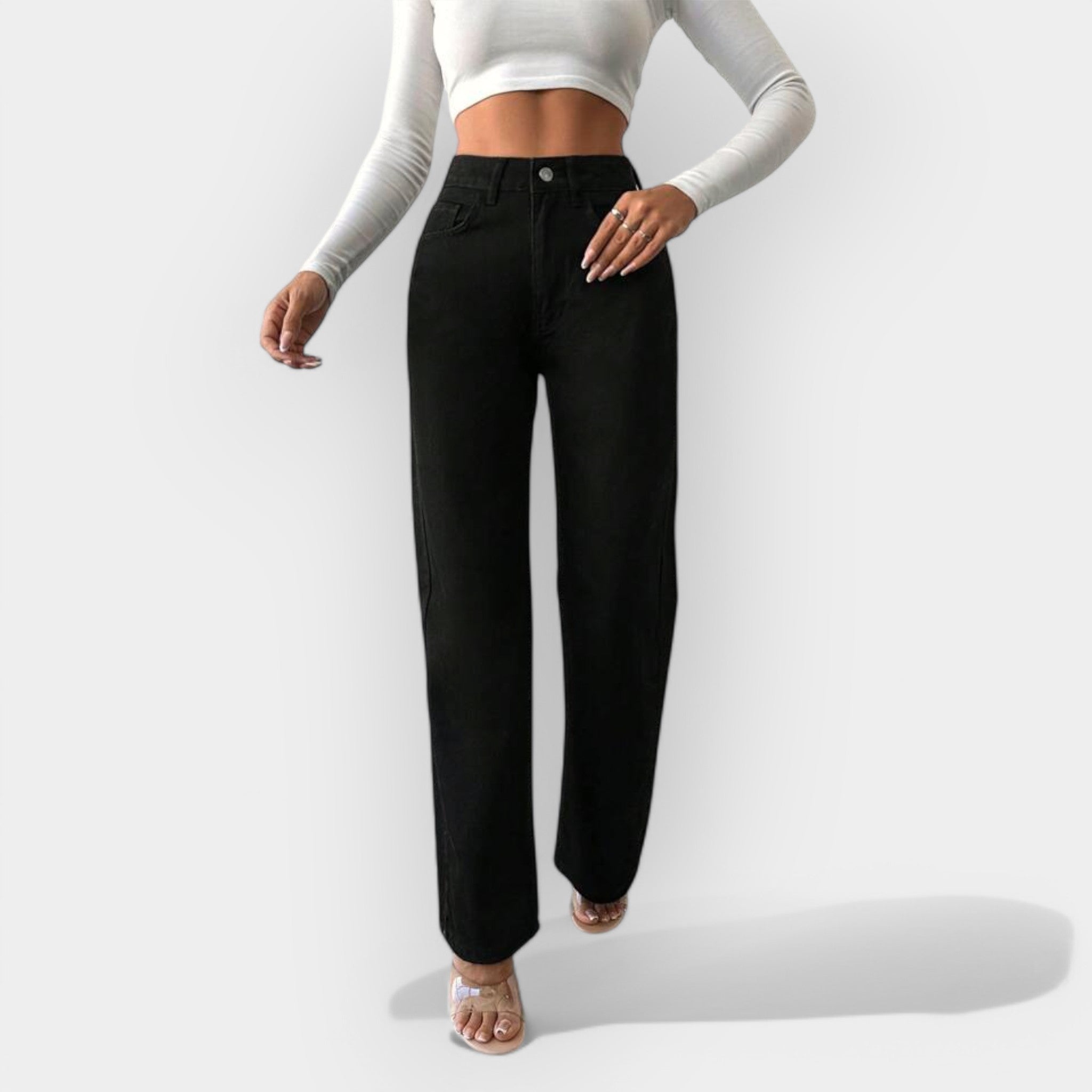 Elise de Paris | Wide Leg High-Waisted Jeans