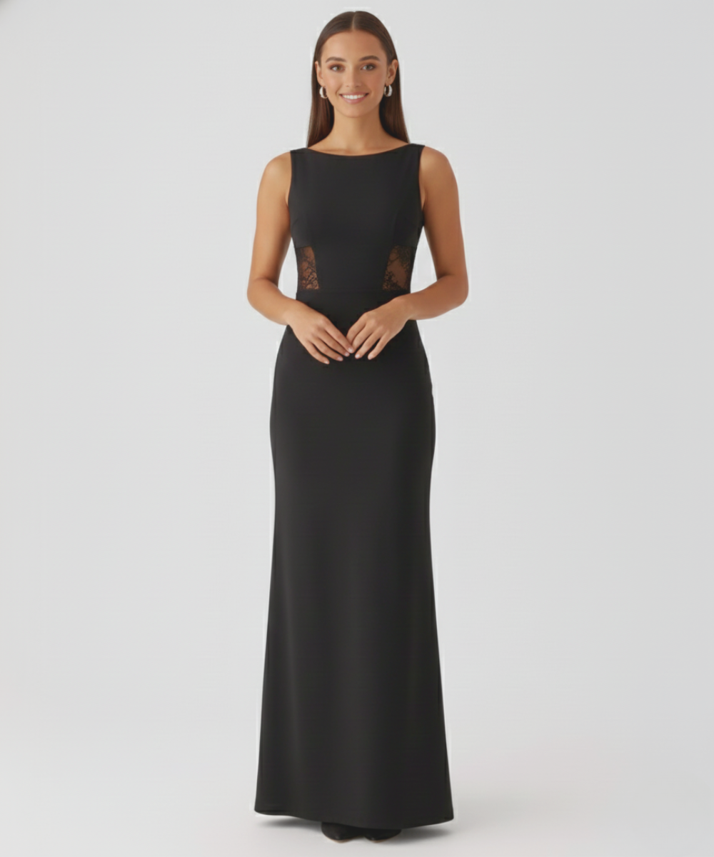 Elise de Paris | Robe langue ajustée avec découpes et lacets délicats