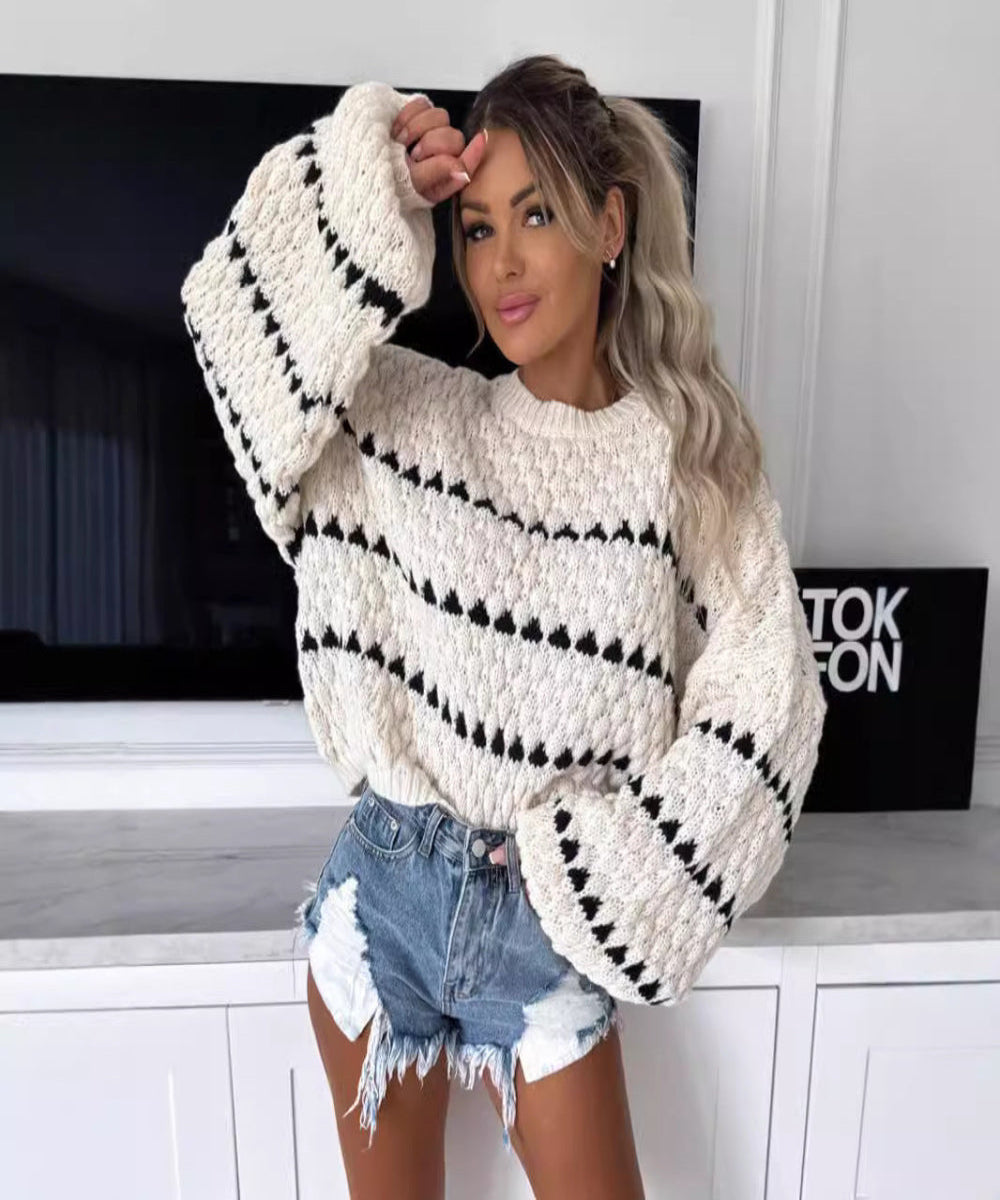 Elise de Paris | Pull à pois oversize élégant & confortable