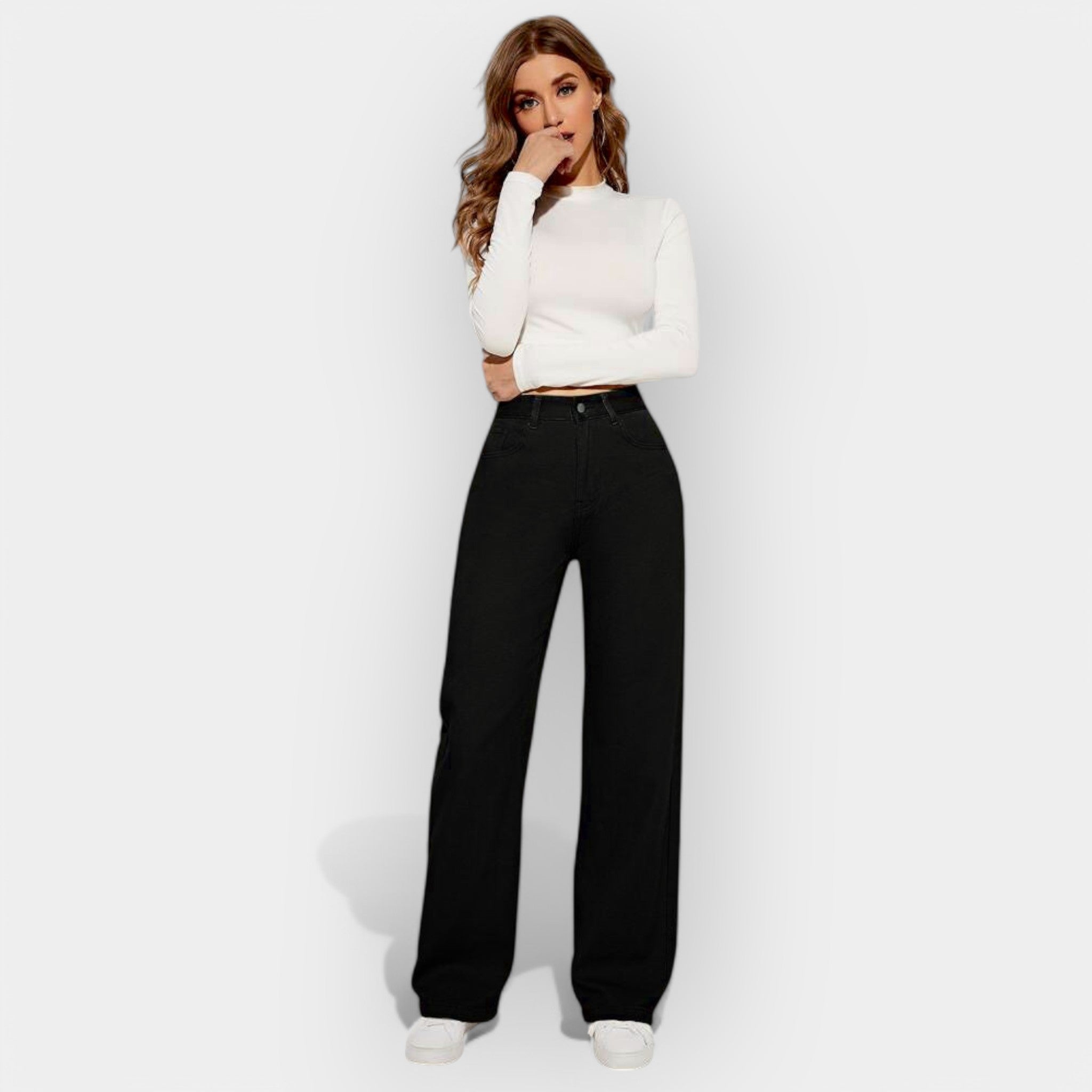 Elise de Paris | Wide Leg High-Waisted Jeans