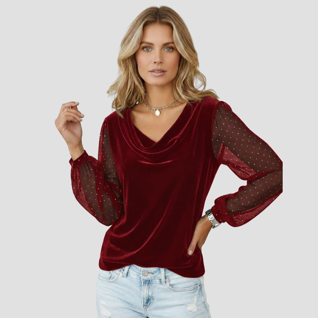 Elise de Paris | Pull élégant avec manches transparentes