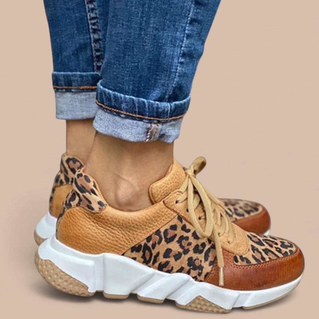 Elise de Paris| Baskets Léopard Confortables