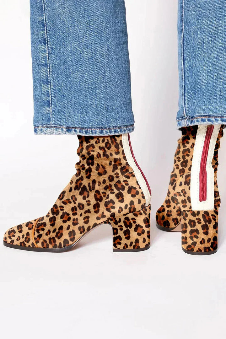 Ava | Bottines Élégantes à Talons Carrés