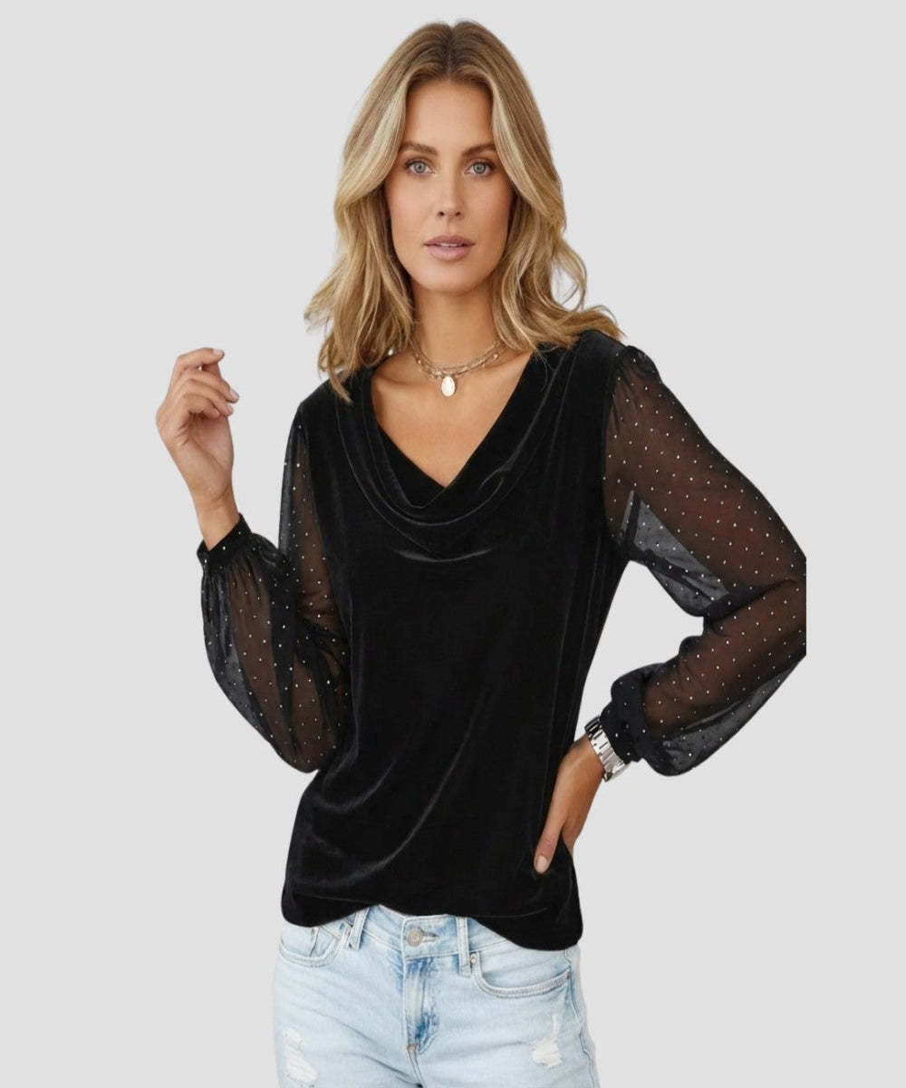 Elise de Paris | Pull élégant avec manches transparentes