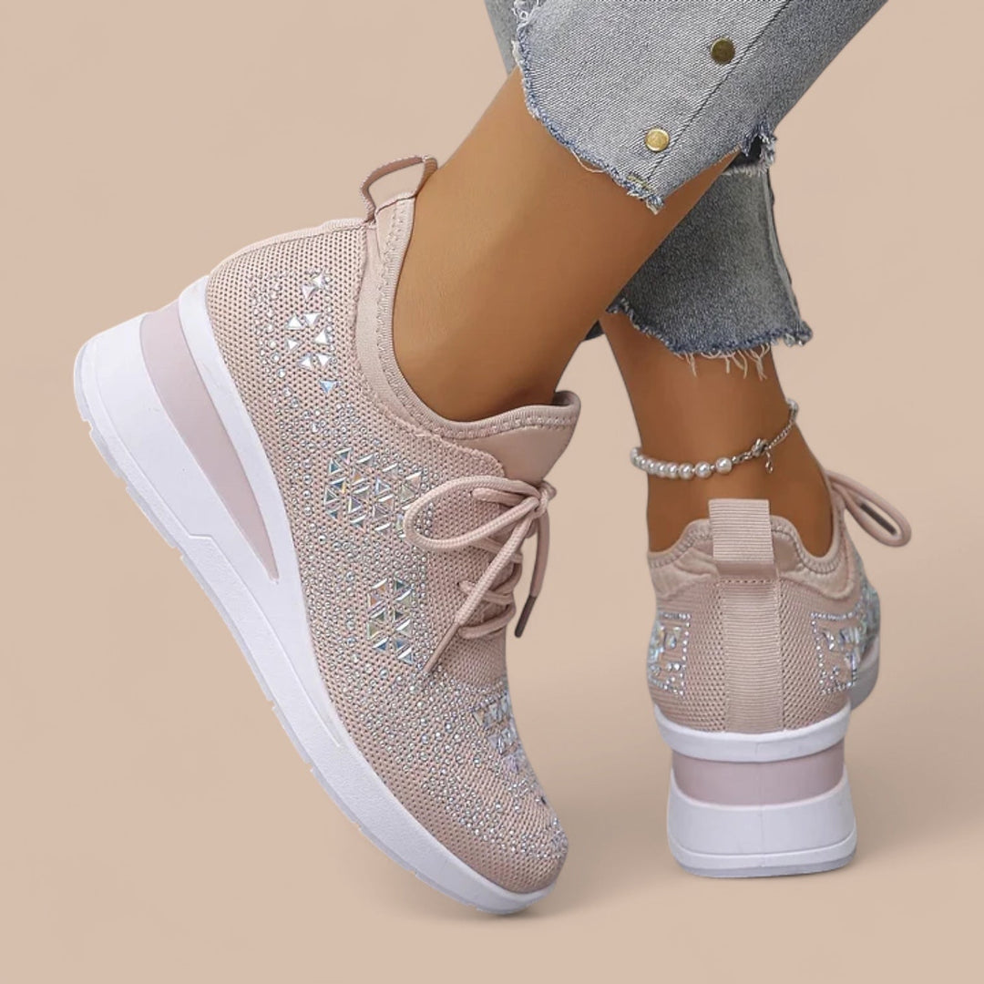 Elise de Paris| Olivia – Baskets Orthopédiques Élégantes et Étincelantes