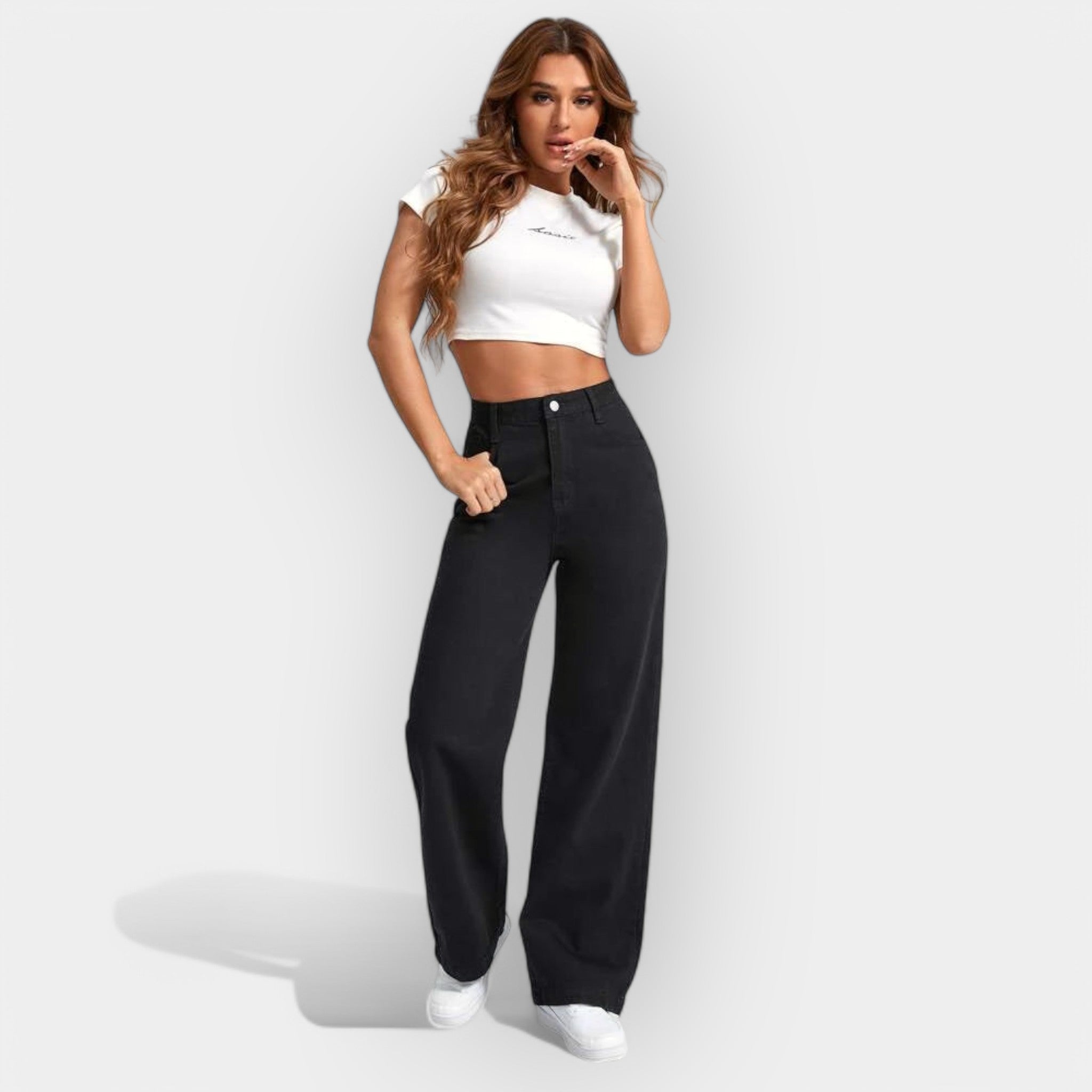 Elise de Paris | Wide Leg High-Waisted Jeans