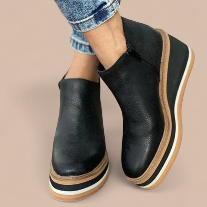 Elise de Paris | Bottines à Talon Wedge Décontractées