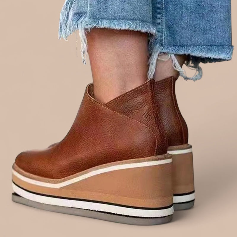 Elise de Paris | Bottines à Talon Wedge Décontractées