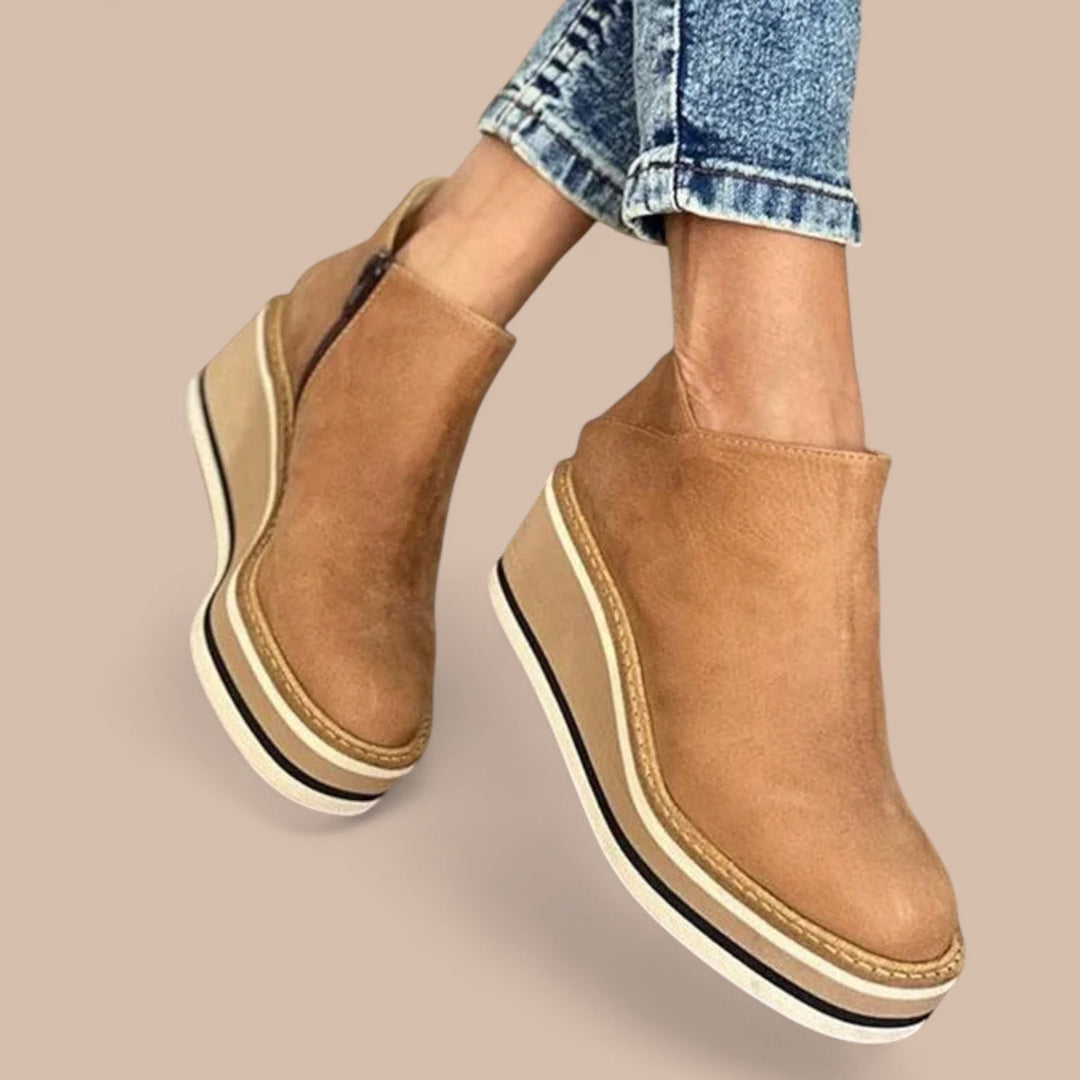 Elise de Paris | Bottines à Talon Wedge Décontractées