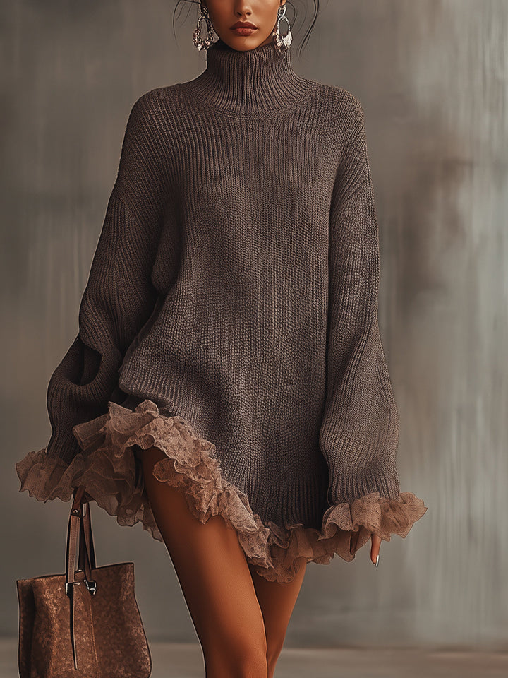 Elise de Paris | Robe Pull Femme Oversize Élégante en Maille Douce et Confortable