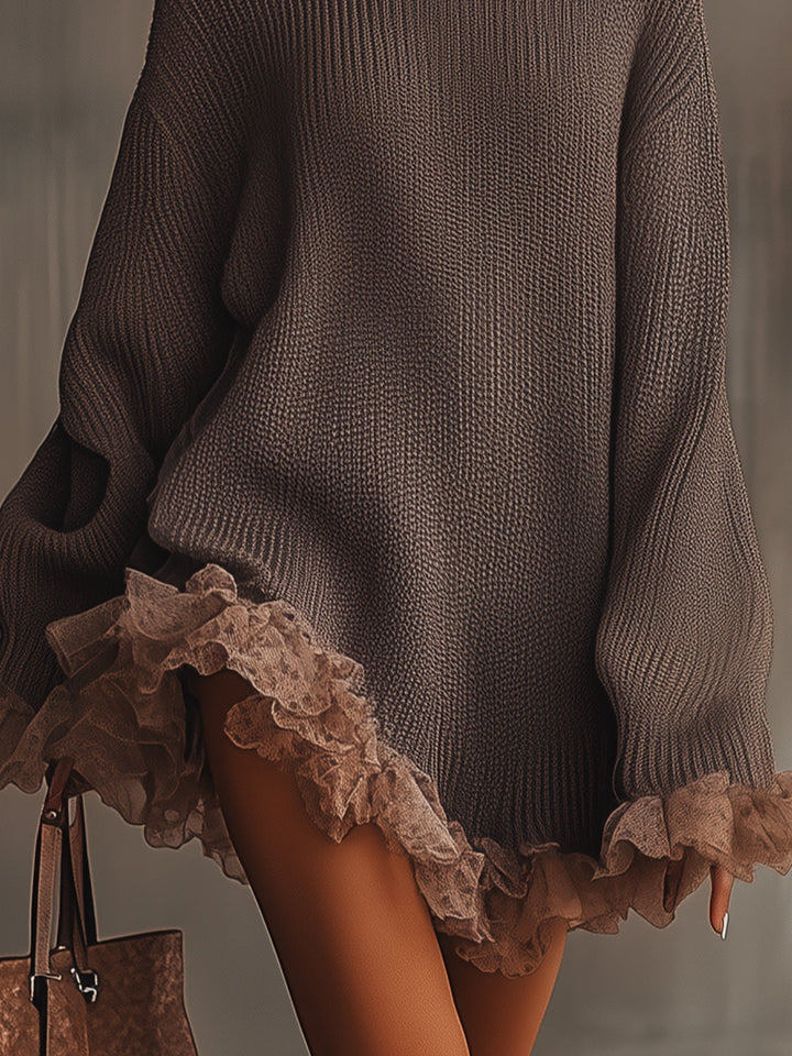 Elise de Paris | Robe Pull Femme Oversize Élégante en Maille Douce et Confortable