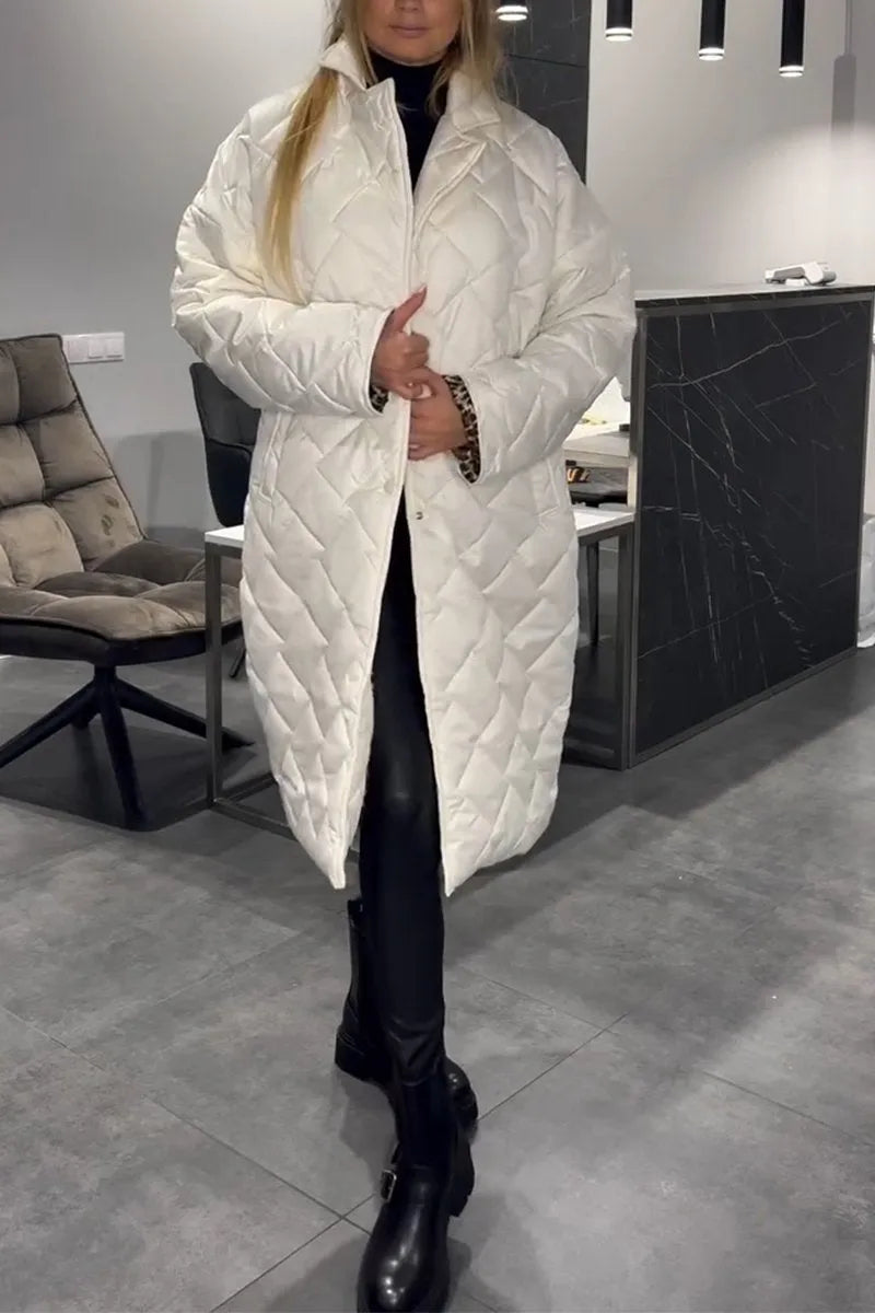 Elise de Paris | Manteau Hiver Femme Matelassé Réversible Mi-Long Élégant