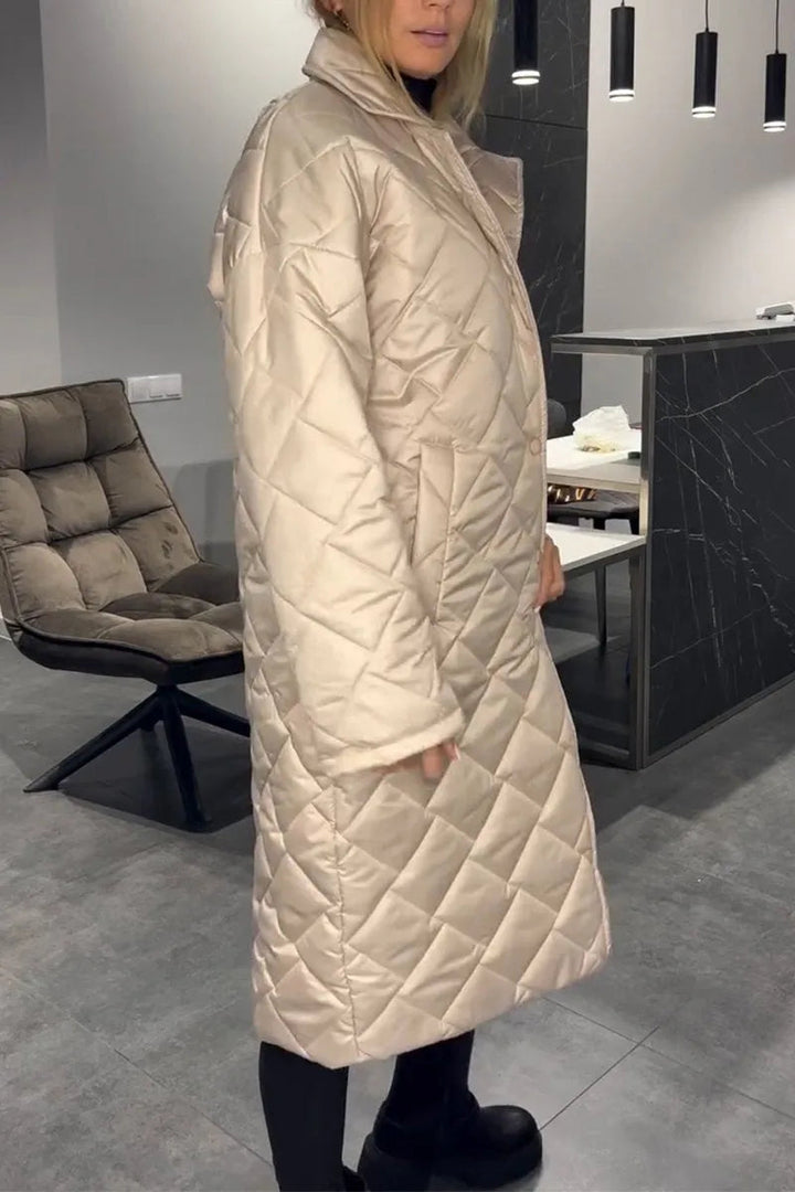 Elise de Paris | Manteau Hiver Femme Matelassé Réversible Mi-Long Élégant