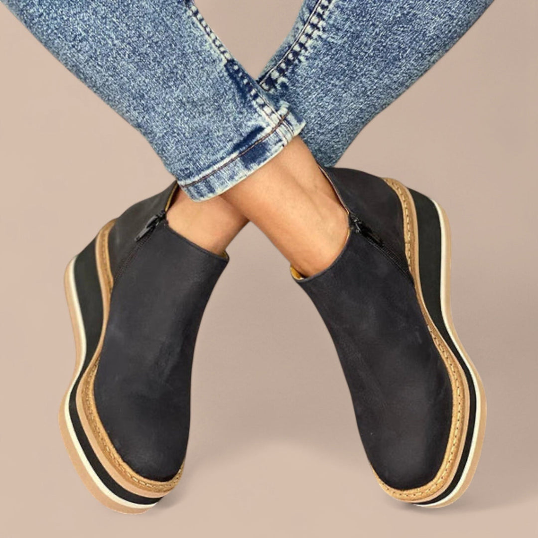 Elise de Paris | Bottines à Talon Wedge Décontractées