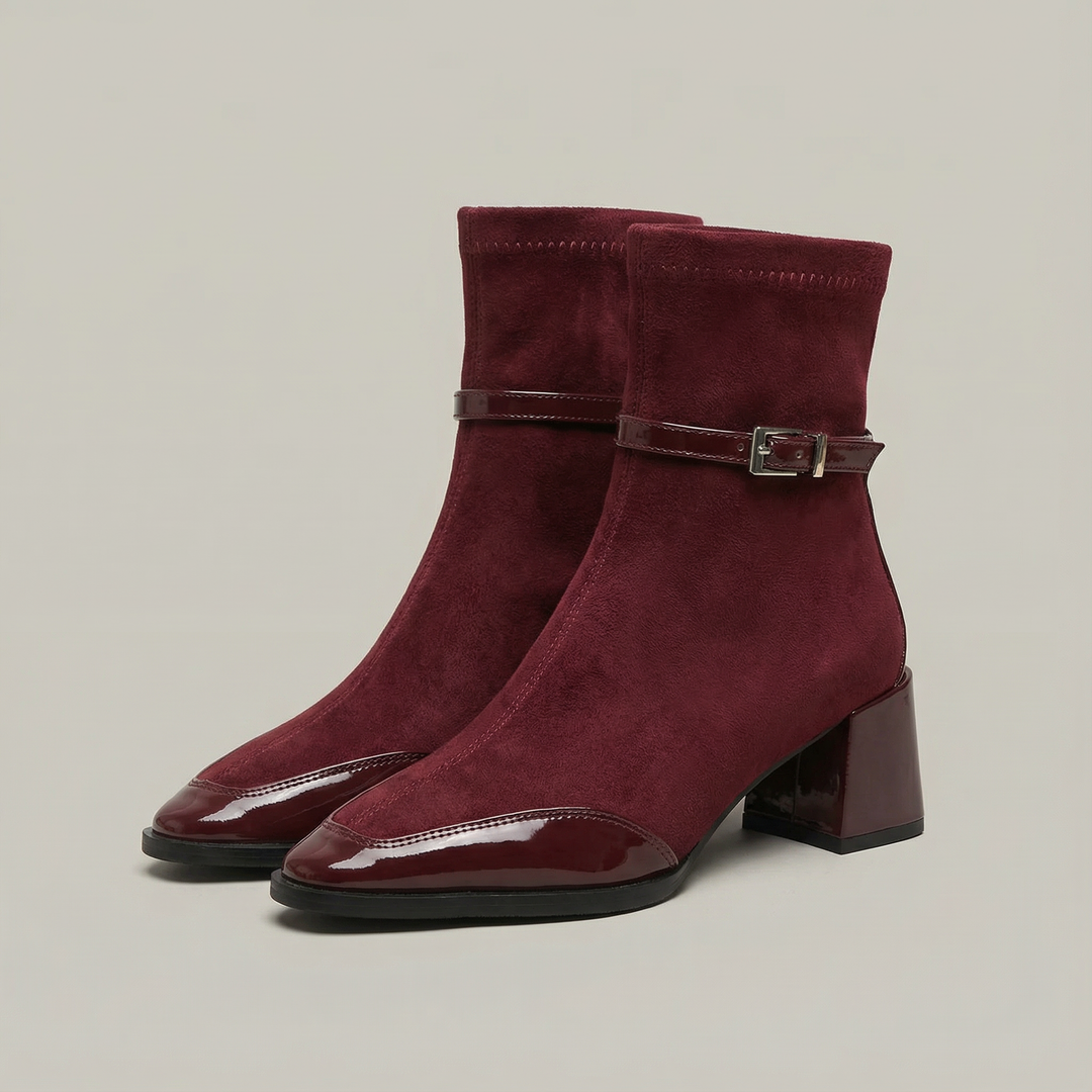 Romany | Bottines Élégantes en Éco-Suédine à Talon Moyen