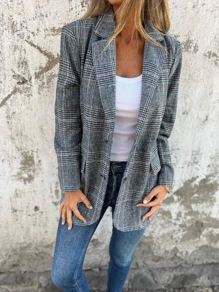 Elise de Paris | Blazer Écossais