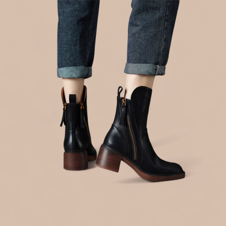Elise de Paris| Bottes en Cuir Élégantes