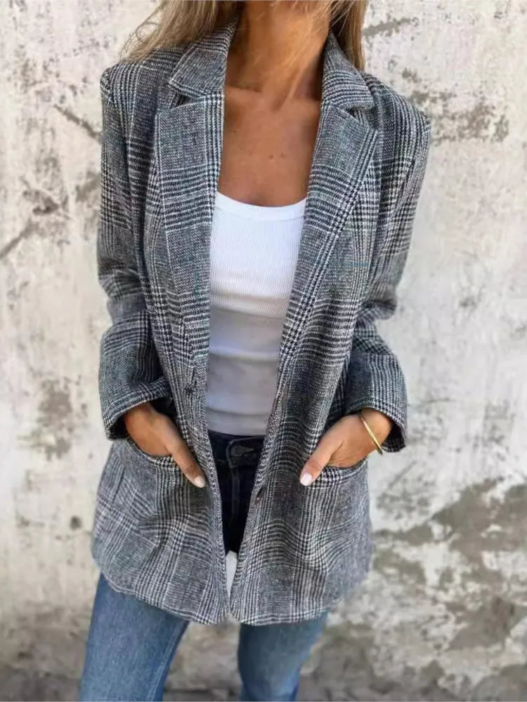 Elise de Paris | Blazer Écossais