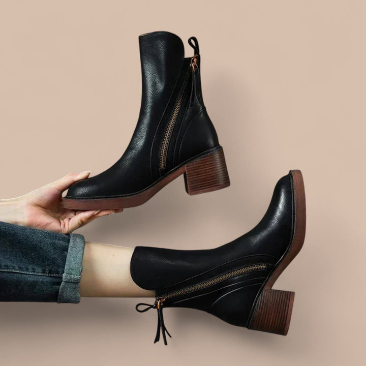 Elise de Paris| Bottes en Cuir Élégantes