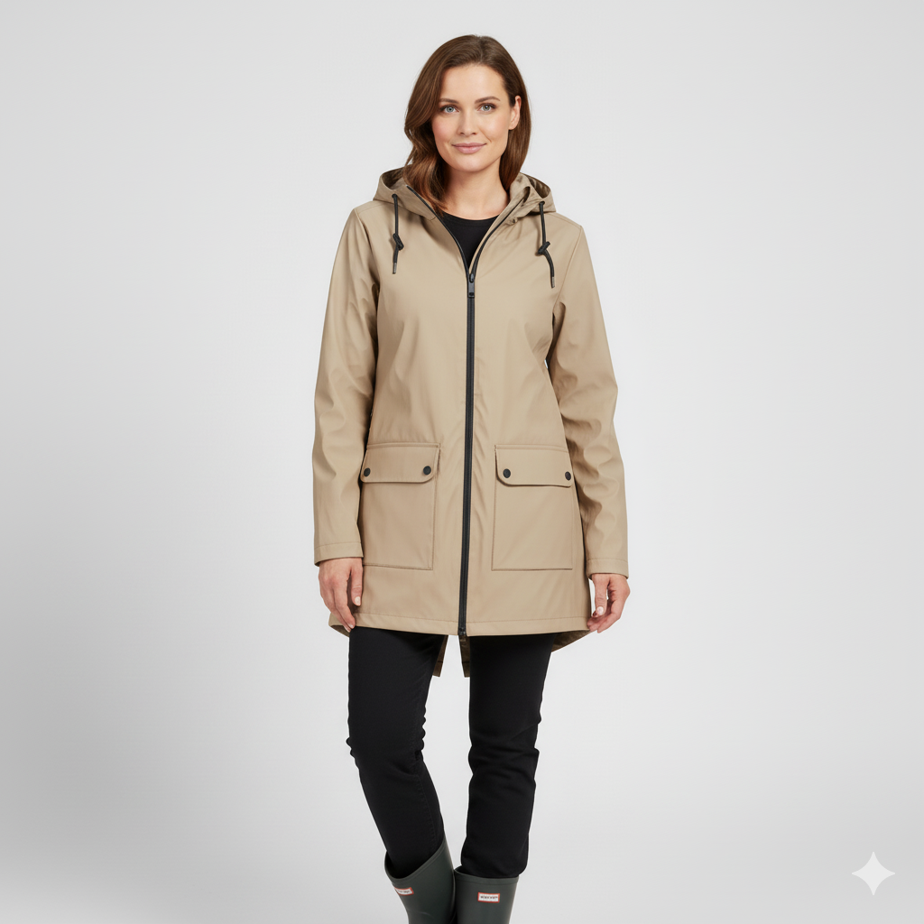 Elise de Paris | Veste Femme Imperméable et Chaude avec Capuche Réglable