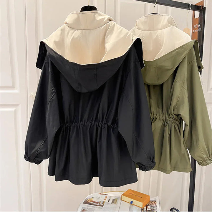 Elise de Paris | Veste Imperméable Femme Légère avec Taille Réglable et Protection Contre le Vent