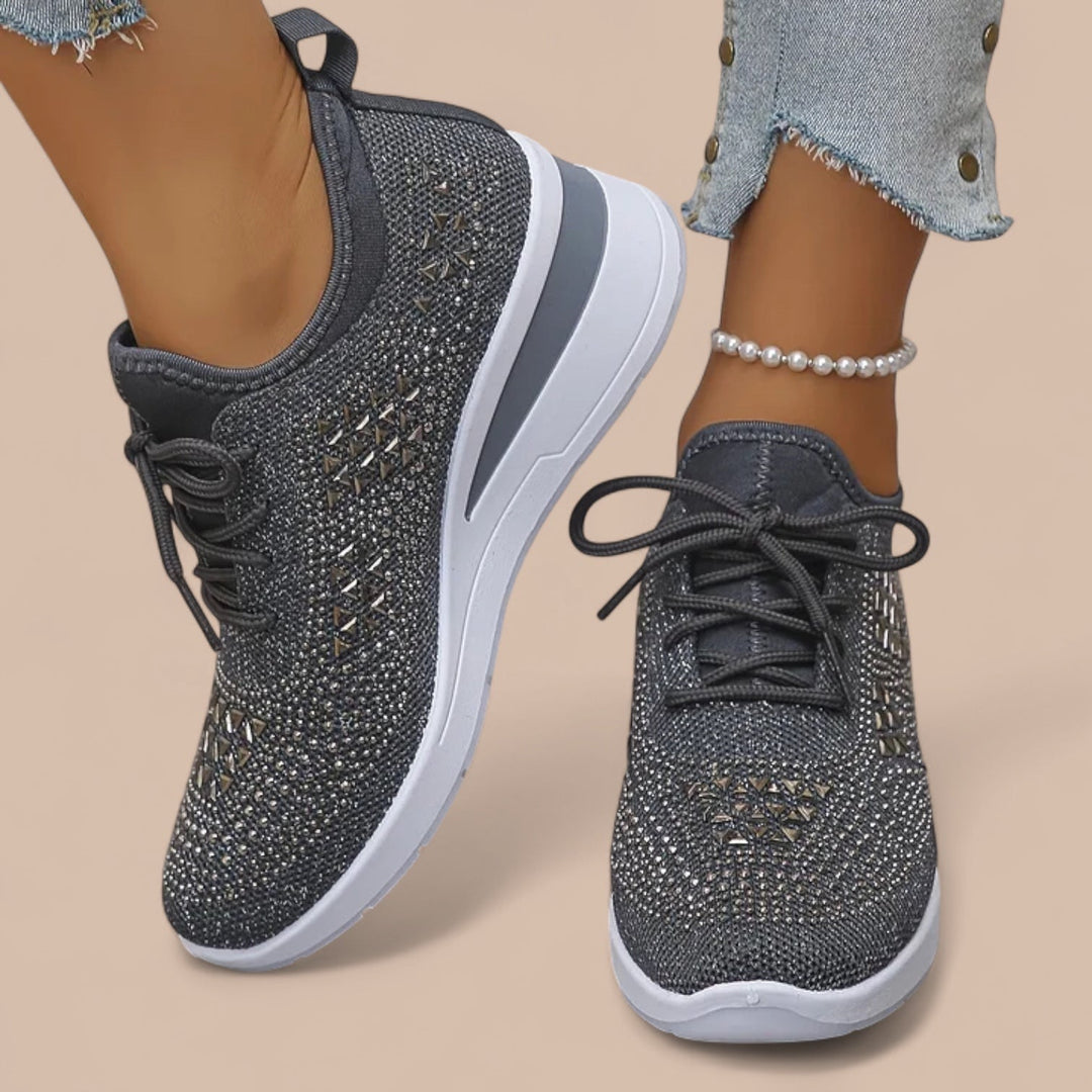 Elise de Paris| Olivia – Baskets Orthopédiques Élégantes et Étincelantes