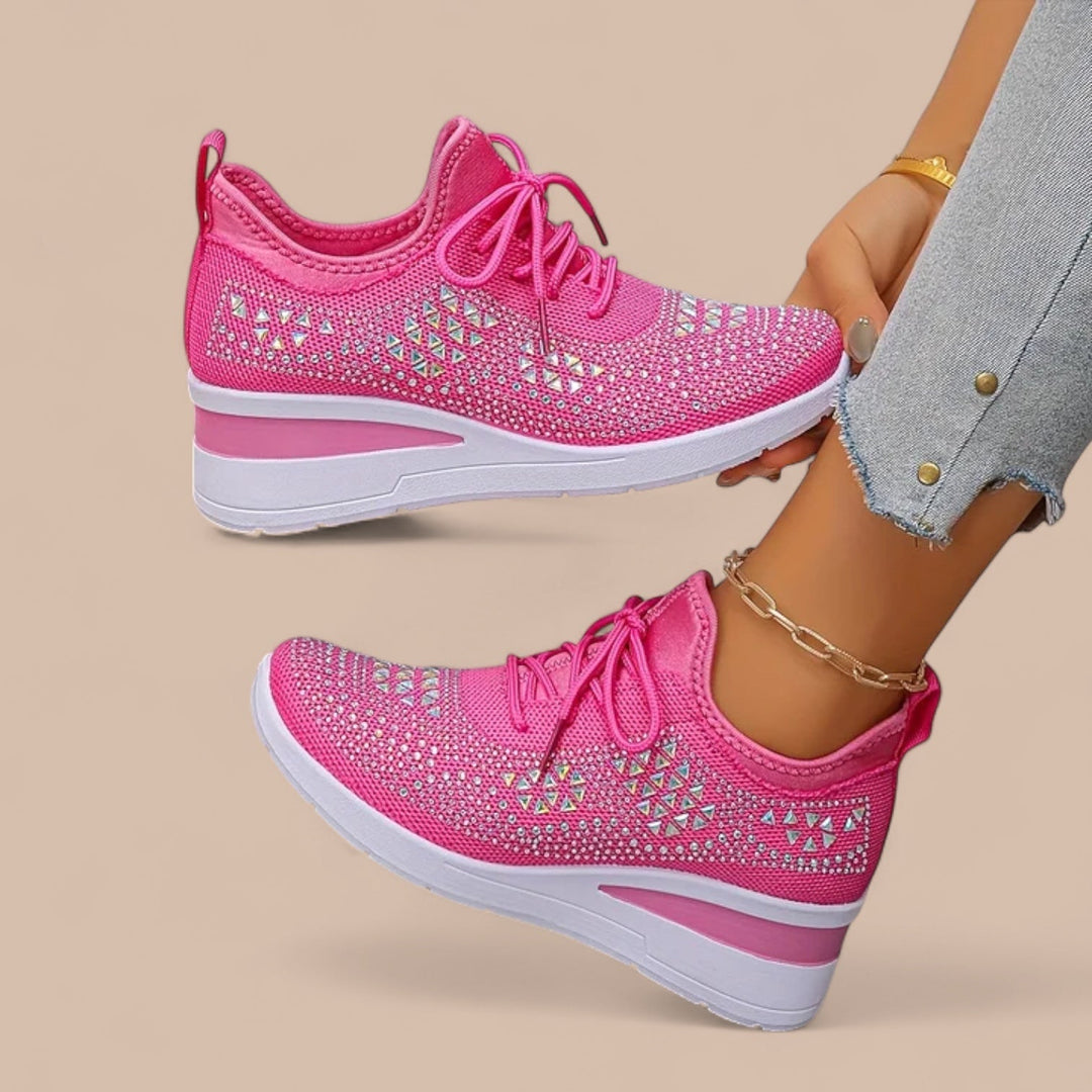 Elise de Paris| Olivia – Baskets Orthopédiques Élégantes et Étincelantes