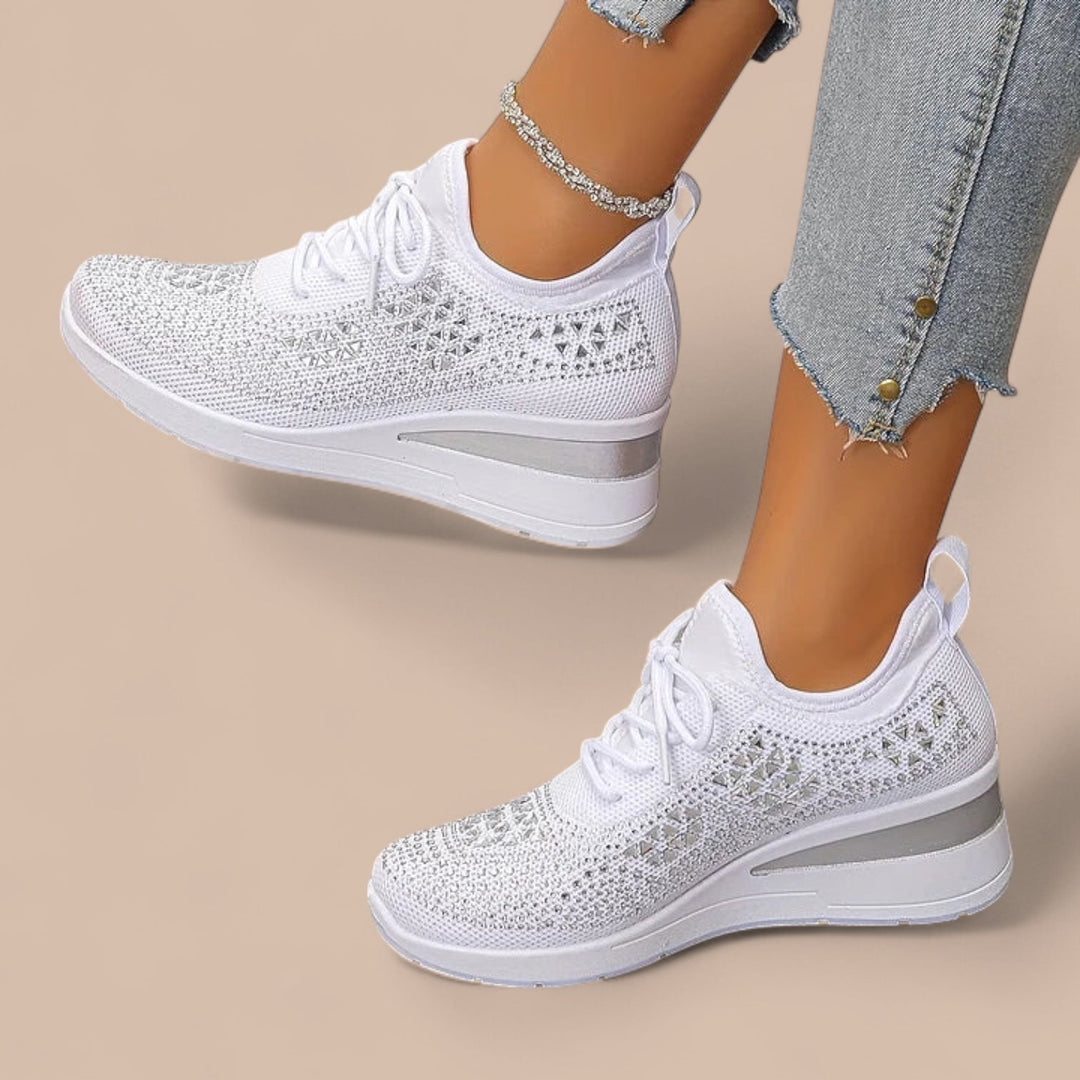 Elise de Paris| Olivia – Baskets Orthopédiques Élégantes et Étincelantes