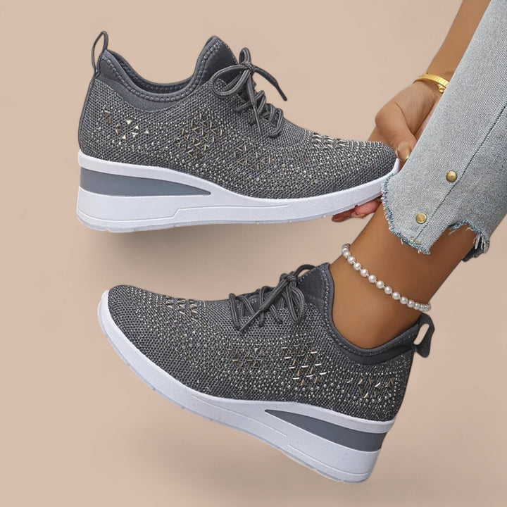 Elise de Paris| Olivia – Baskets Orthopédiques Élégantes et Étincelantes