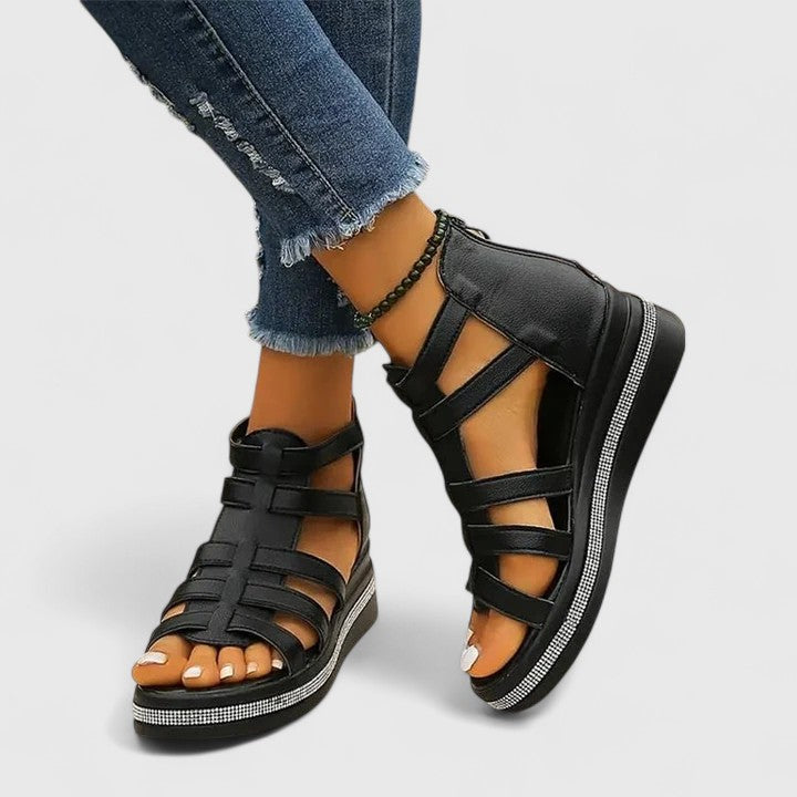 Kendall | Ortopedické sandály se strass kamínky